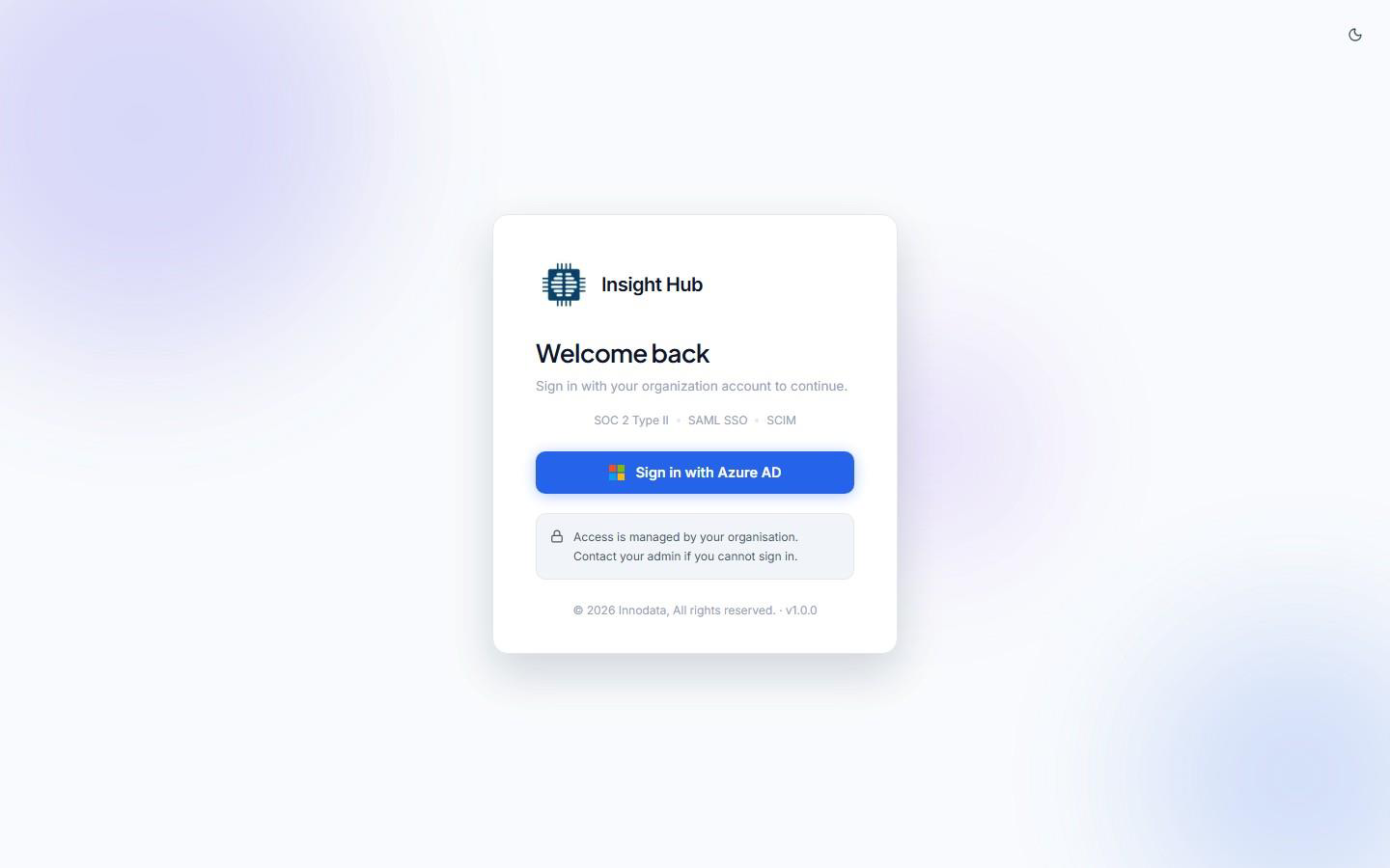 BI Portal sign-in screen