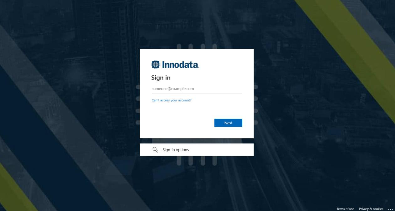 Organizational sign-in step